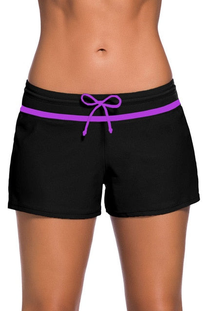 European And American-Style Summer Swim Shorts Women's Sexy Solid Color Hot Spring Beach Hot Selling Swimming Suit